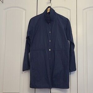 Tommy Bahama Women's Holliston Anorak Jacket Blue Tie Zip Up Mock Neck Size S/P